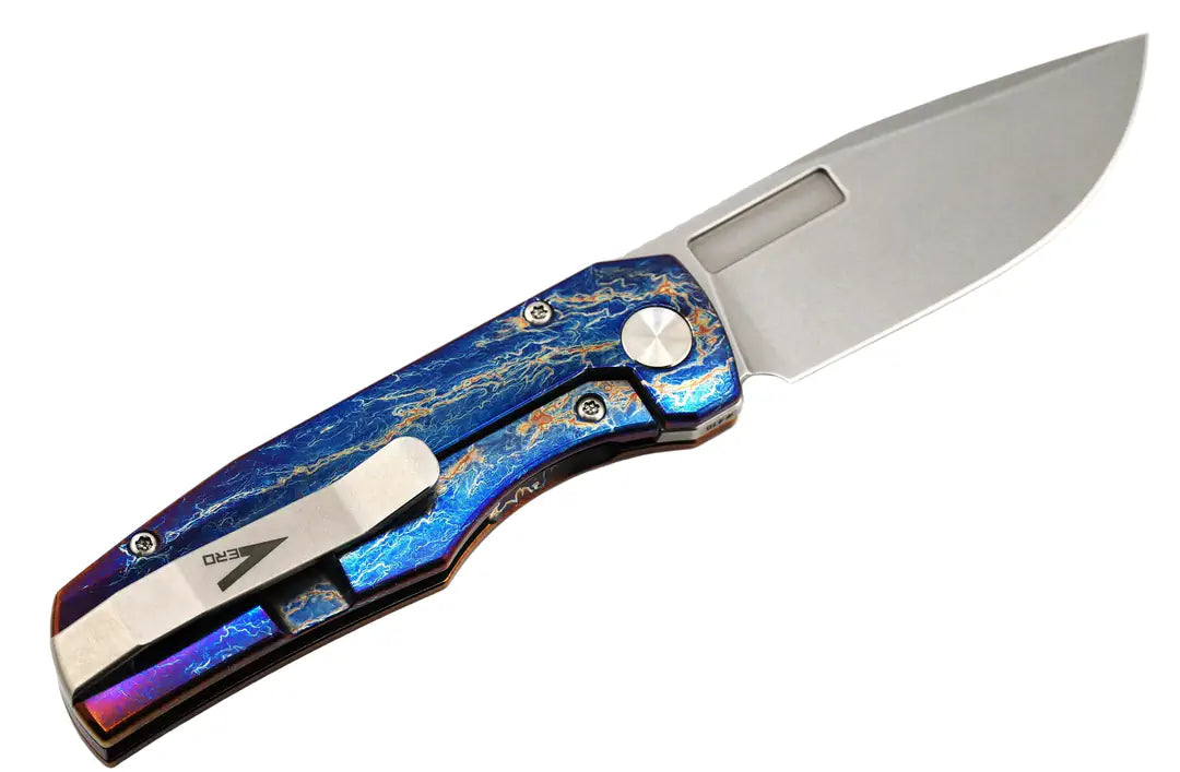 Custom Heat Antropic Vero Nova Mini Folding Knife Stonewash Blade