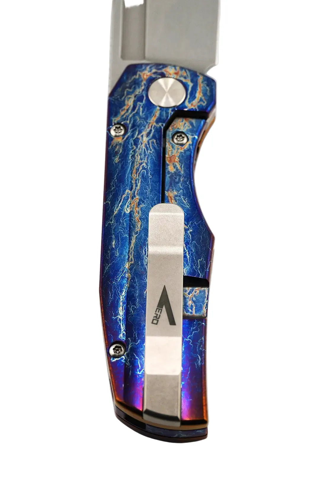 Custom Heat Antropic Vero Nova Mini Folding Knife Stonewash Blade