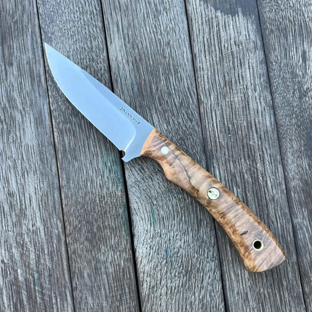 Join or Die Explorer Knife Stabilized Maple Burl with RimFire Hardware (USA)