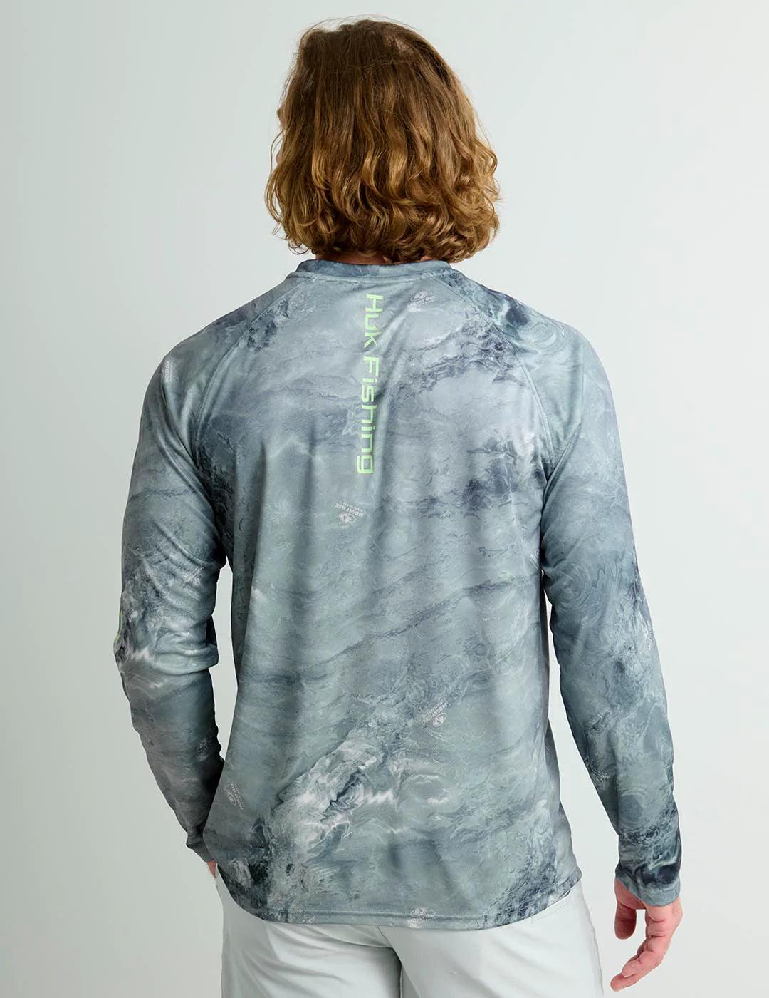 Huk Pursuit Performance Crew (Mossy Oak Calmwater Silver Sky) - NORTH RIVER OUTDOORS