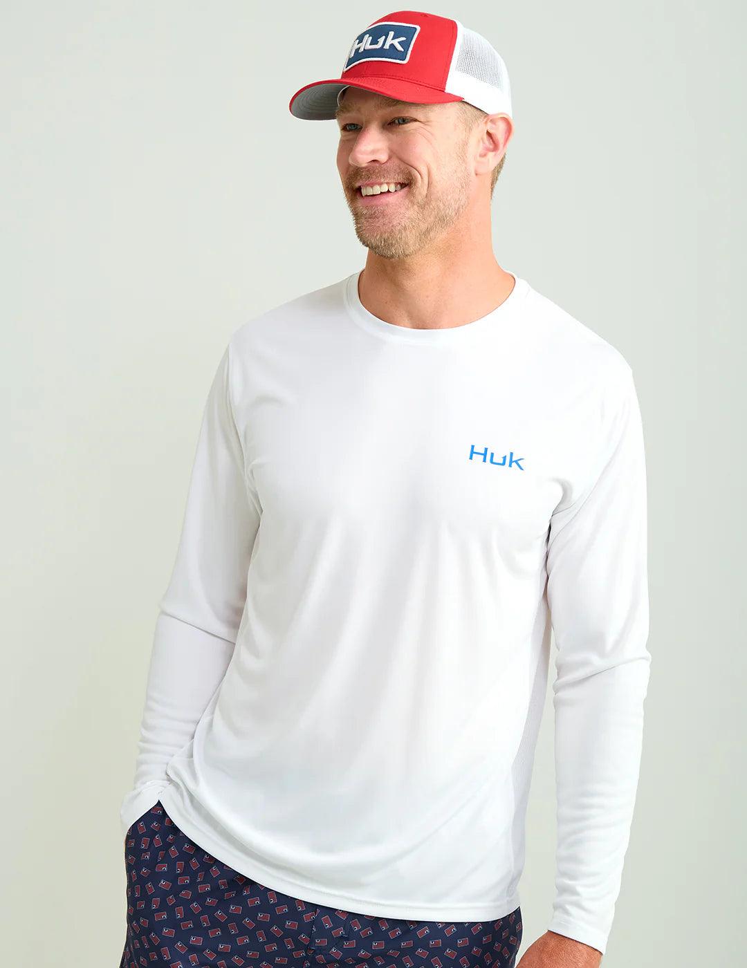 Huk KC Pursuit Art Series Performance Crew (White Tarpon) - NORTH RIVER OUTDOORS