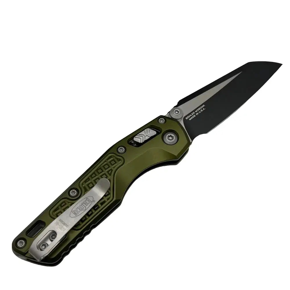 Microtech MSI Mini RAM LOK OD Green Frag Aluminum Handles Black M390MK Blade 210M-1FROD