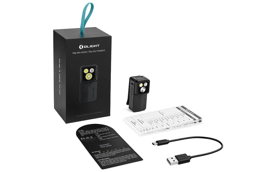 Olight Oclip 2 Ultra Rechargeable Flashlight 580 Lumens USB C