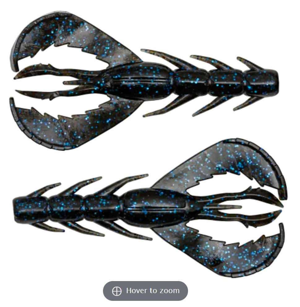 10,000 Fish Saw Craw Black & Blue 4" 7pk