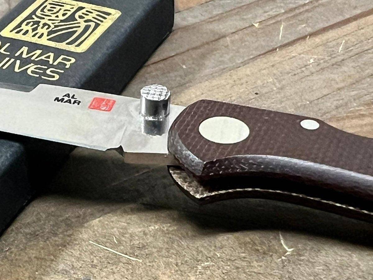 Al Mar Hawk Ultralight AM2BN2T Talon Brown Micarta Folding Knife (Japan) - NORTH RIVER OUTDOORS