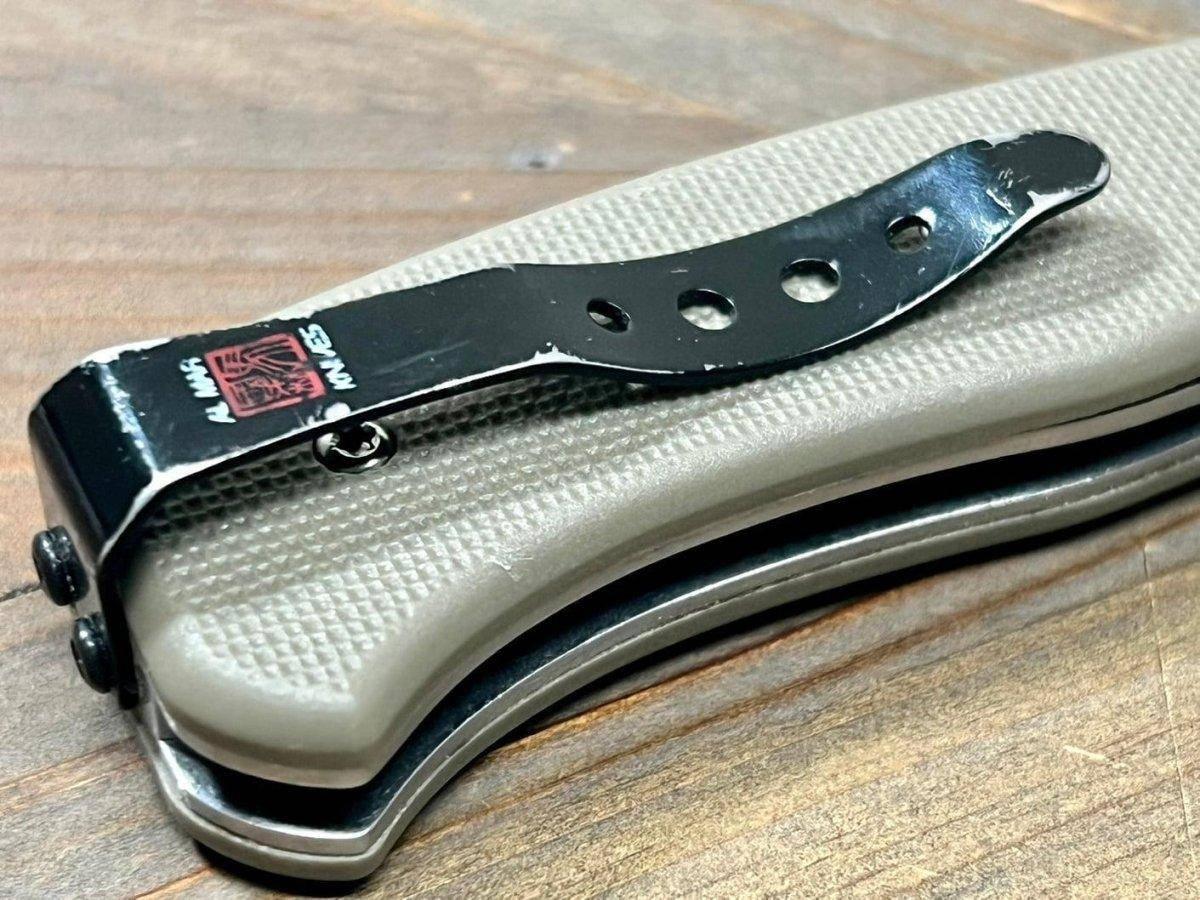 Al Mar Mini SERE 2020 Assisted Flipper Knife 3" 8Cr13MoV Satin Combo Talon Drop Point, Coyote Tan Handles - NORTH RIVER OUTDOORS