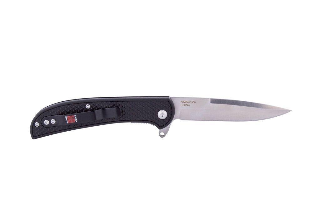 Al Mar Ultralight Falcon Linerlock 3.15" Satin Talon Drop Point / Black FRN Handle - NORTH RIVER OUTDOORS