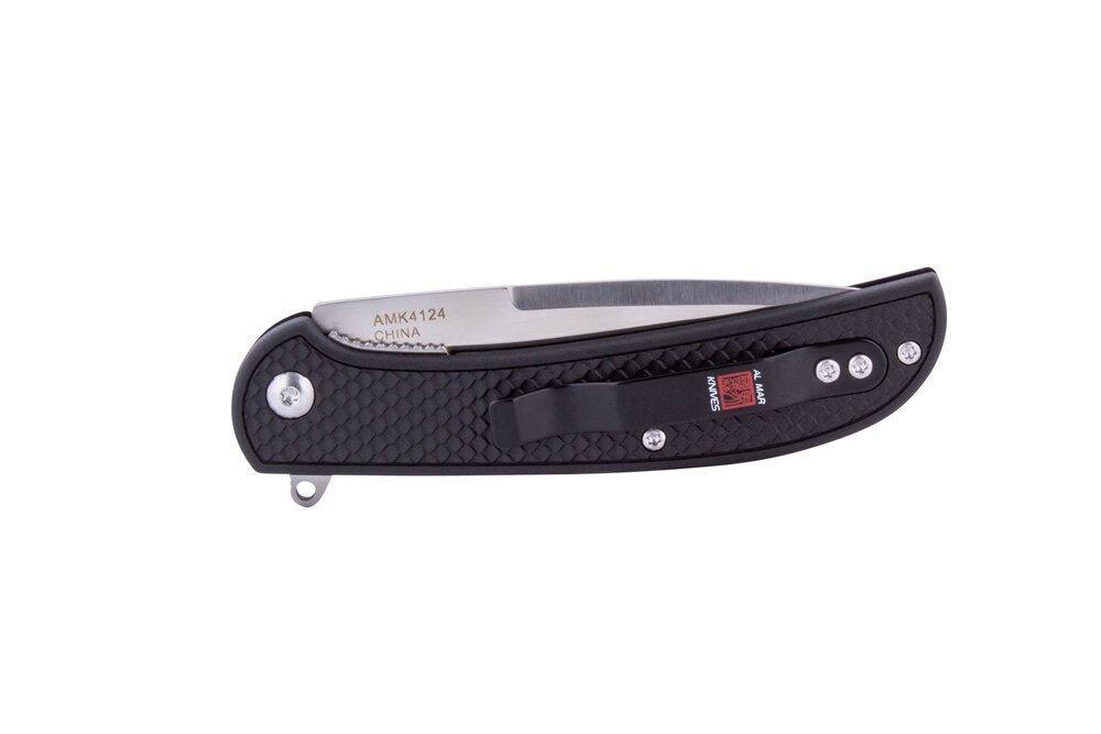 Al Mar Ultralight Falcon Linerlock 3.15" Satin Talon Drop Point / Black FRN Handle - NORTH RIVER OUTDOORS