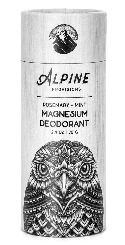 Alpine Provisions Magnesium Deodorant, Rosemary + Mint 2.4 oz - NORTH RIVER OUTDOORS