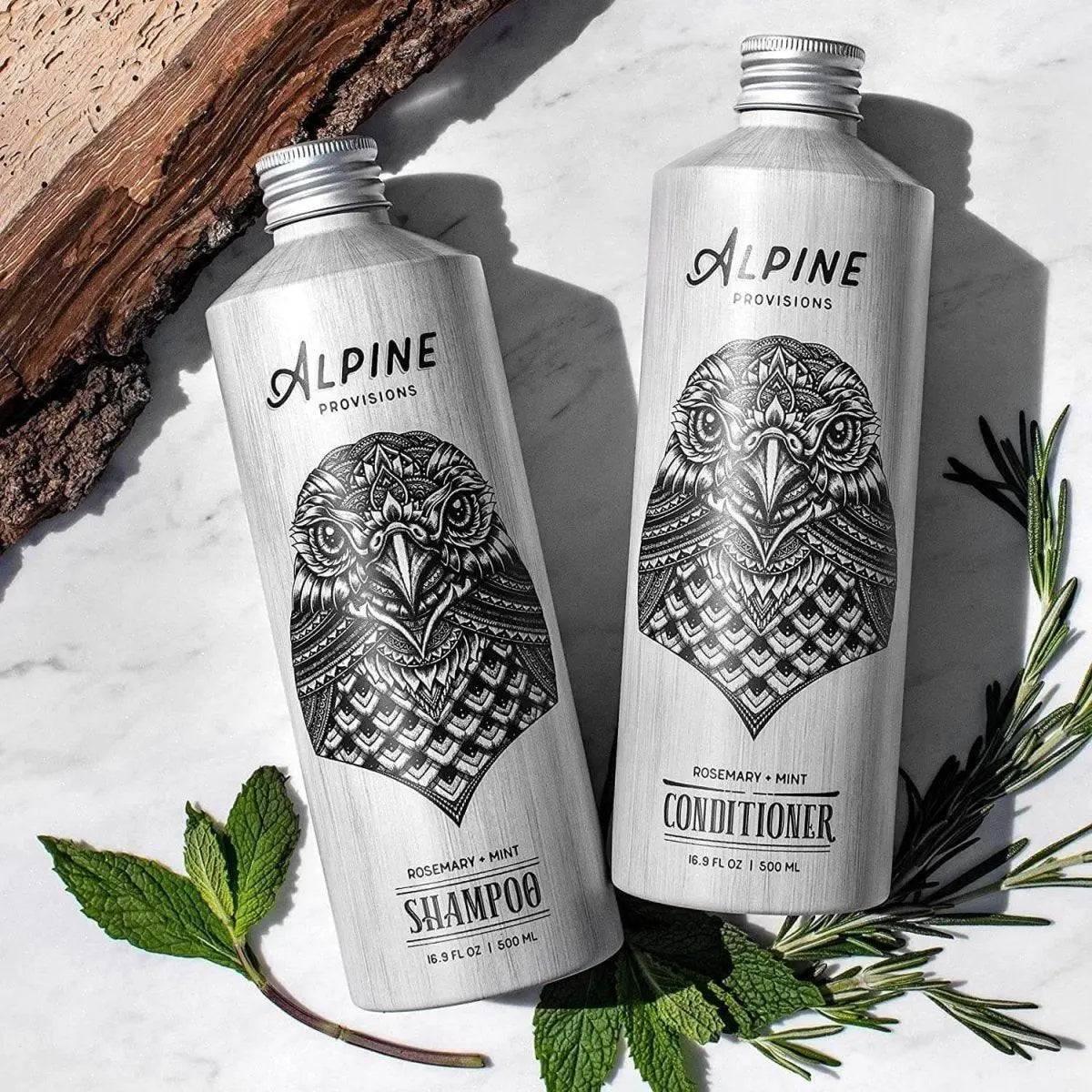 Alpine Shampoo - Rosemary + Mint, 16.9oz (Plastic Free) - NORTH RIVER OUTDOORS