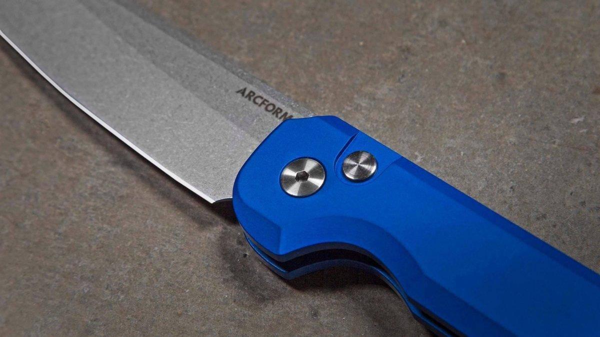 Arcform Blue Slimfoot ARC-061 Auto Knife Stonewash 3.1" 154CM (USA) - NORTH RIVER OUTDOORS