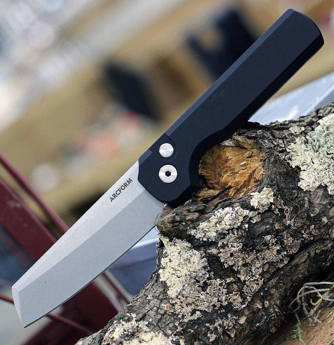 Arcform Slimfoot ARC-059 Auto Blk Alum 3.1" 154CM SW Sheepsfoot) (USA) - NORTH RIVER OUTDOORS