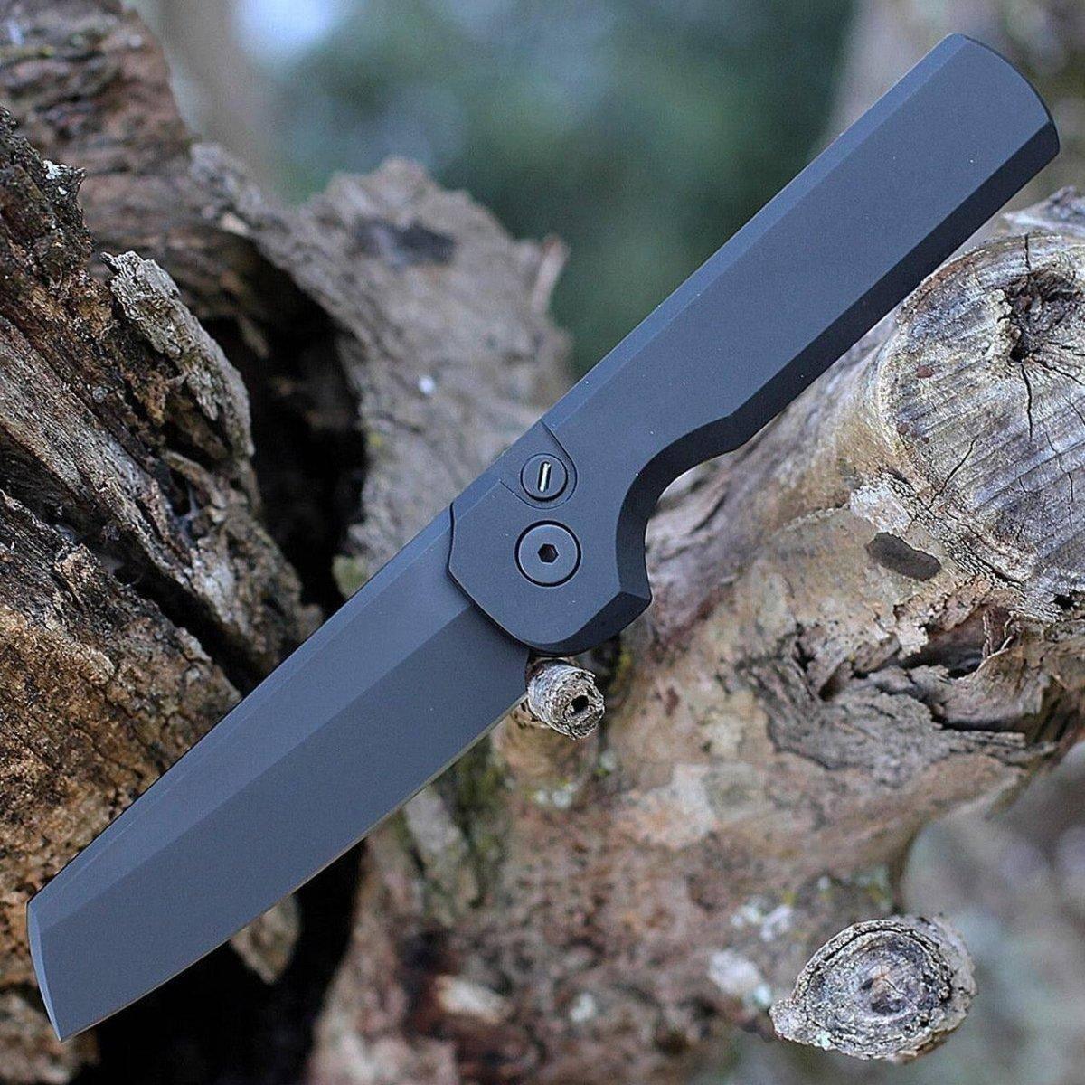 Arcform Slimfoot Operator ARC-081 Auto Blk Alum w/Tritium Button 3" 154CM (USA) - NORTH RIVER OUTDOORS