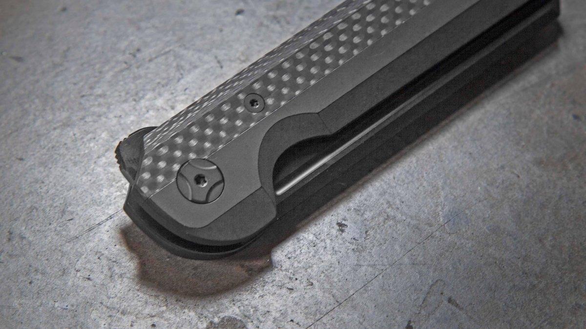 Darcform Slimfoot Titanium Carbon Fiber Handle Black M390 Flipper - NORTH RIVER OUTDOORS
