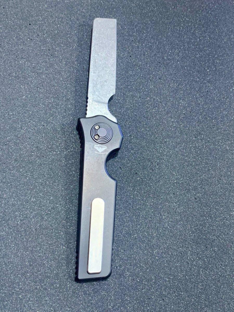 Asheville Steel Paragon Razor Straight Edge Gravity Knife S35VN (USA) - NORTH RIVER OUTDOORS