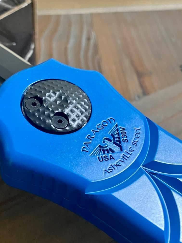 Asheville Steel Paragon Warlock Dagger Mystic Blue S30V (USA) - NORTH RIVER OUTDOORS