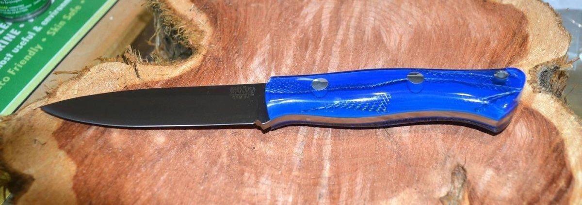 Bark River Aurora CPM 3V Knife Blue Cyclone Handles (USA) - NORTH RIVER OUTDOORS