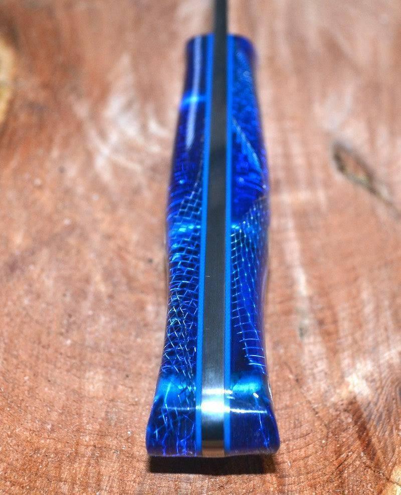 Bark River Aurora CPM 3V Knife Blue Cyclone Handles (USA) - NORTH RIVER OUTDOORS