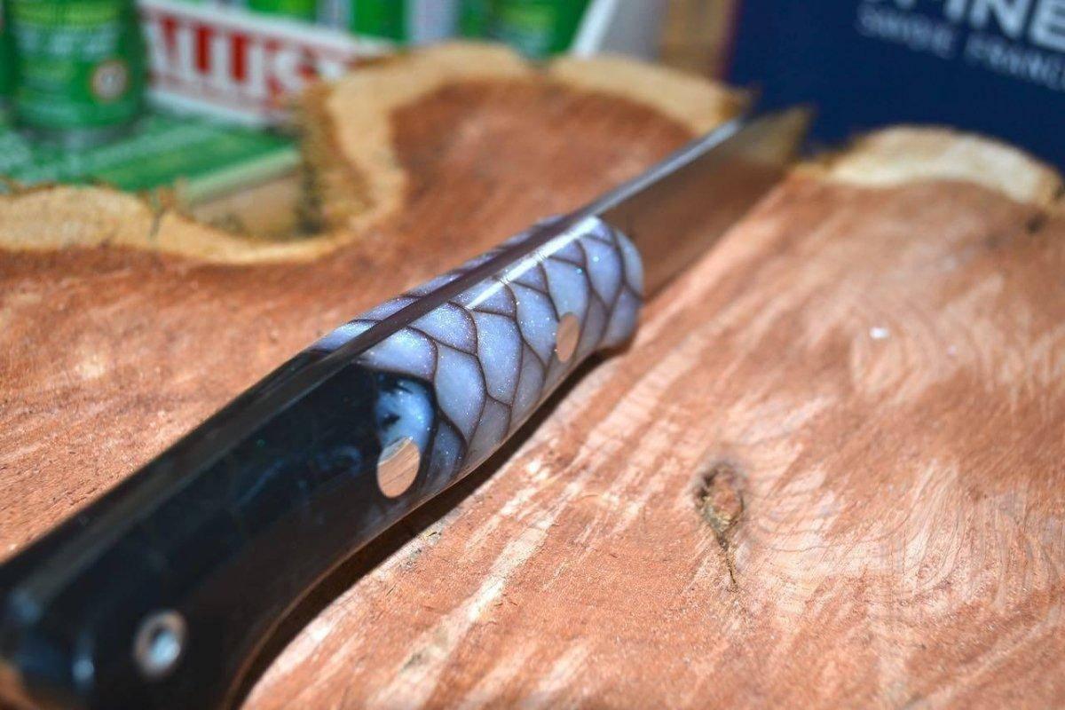 Bark River Aurora CPM 3V Knife w/ Nebula Dragon Scale (USA) - NORTH RIVER OUTDOORS