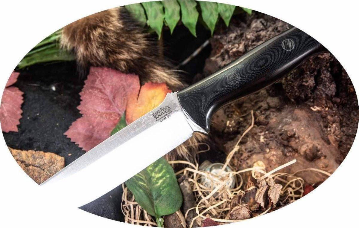 Bark River Bravo 1.25 LT Knife CPM 3V Black G-10 Black Pins Bark River Bravo 1.25 LT Knife CPM 3V Black G-10 Black Pins