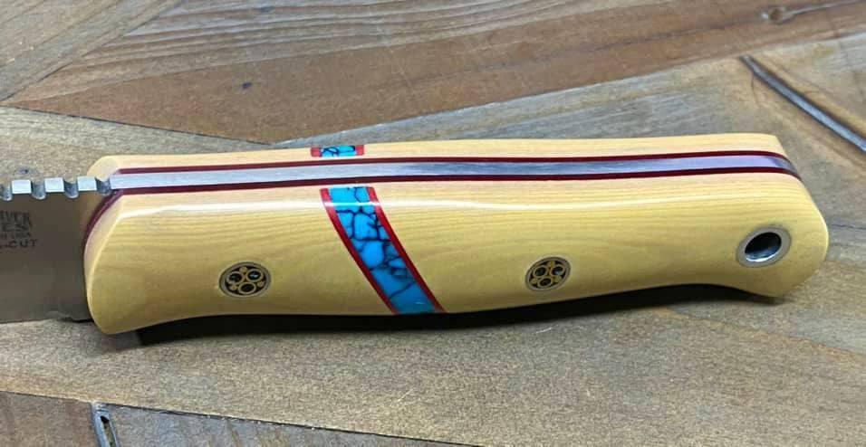 Bark River Bushcraft Scout Knife MagnaCut Antique Ivory Micarta Handles (USA) - NORTH RIVER OUTDOORS