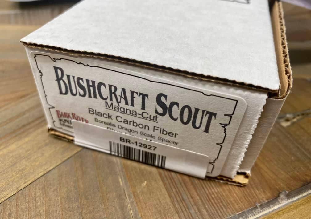 Bark River Bushcraft Scout Knife MagnaCut Carbon Fiber Mosaic Pins (USA) - NORTH RIVER OUTDOORS