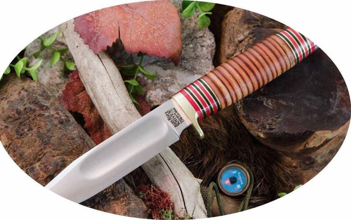 Bark River Canoe Knife CruWear Hellfire Maple Burl (USA) - NORTH RIVER OUTDOORS