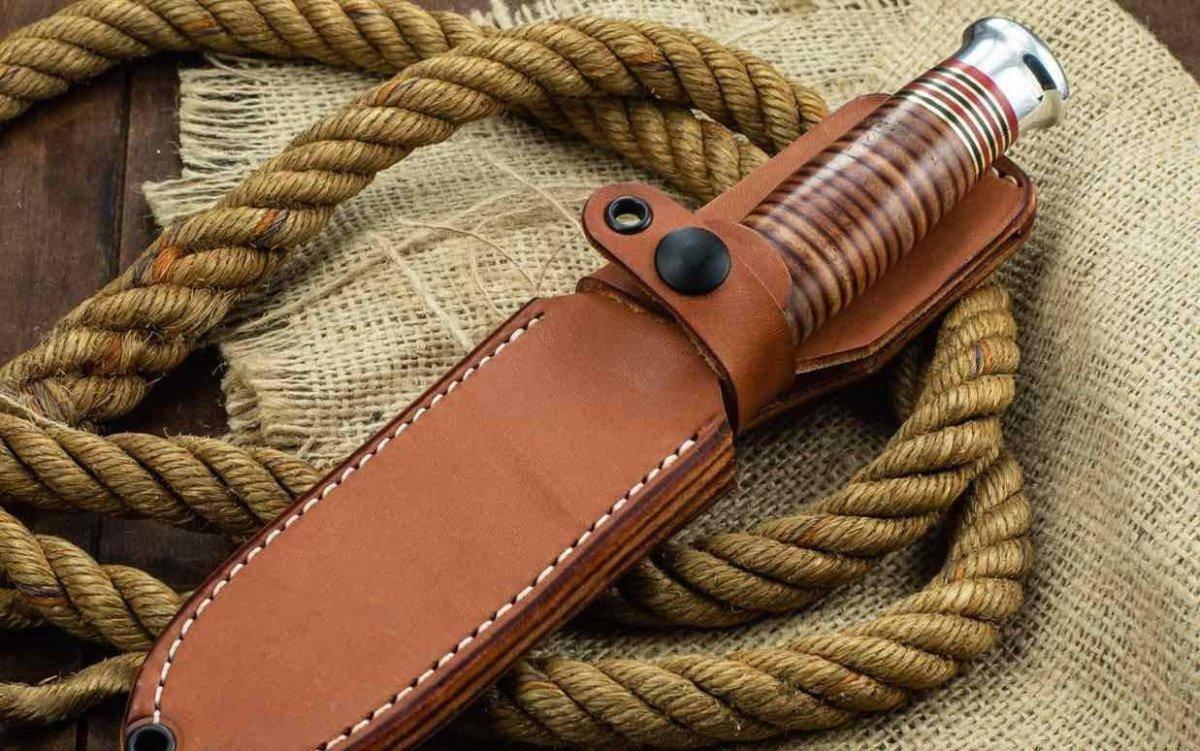 Bark River Canoe Knife CruWear Hellfire Maple Burl (USA) - NORTH RIVER OUTDOORS