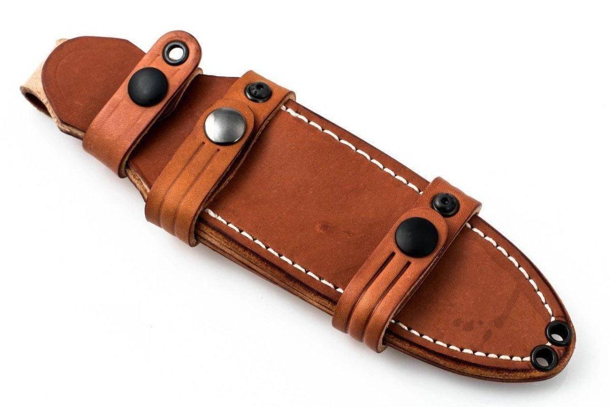 Bark River Cub 3V Black Linen Micarta Knife Red Liners Mosaic Pins (USA) - NORTH RIVER OUTDOORS