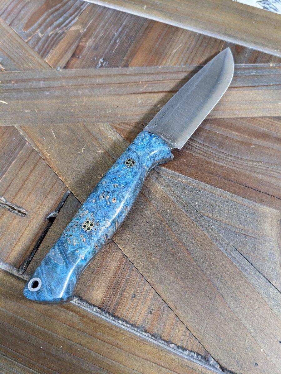 Bark River Fox River EXT-1 MagnaCut Aqua Blue Maple Burl Mosaic Pins (USA) - NORTH RIVER OUTDOORS