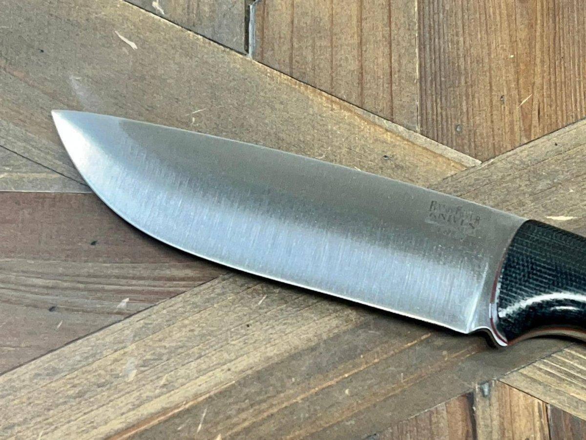 Bark River Fox River EXT-2 LT 3V Black Canvas Micarta Bloody Basin Spacer Red Liners Mosaic Pins (USA) - NORTH RIVER OUTDOORS