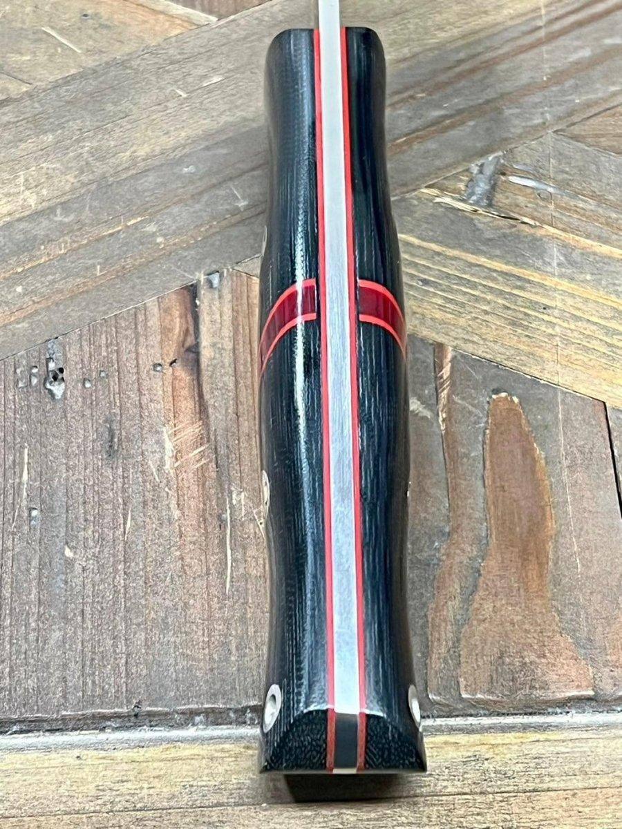 Bark River Fox River EXT-2 LT 3V Black Canvas Micarta Bloody Basin Spacer Red Liners Mosaic Pins (USA) - NORTH RIVER OUTDOORS