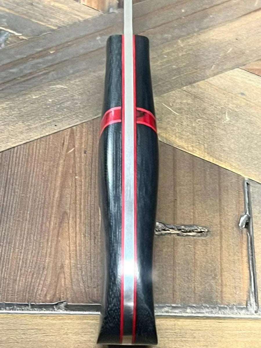 Bark River JX6 II MagnaCut Fixed Knife Black Micarta Bloody Spacer Black Liners Mosaic Pins (USA) - NORTH RIVER OUTDOORS