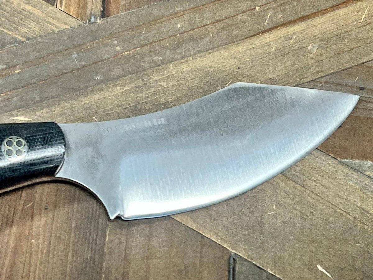 Bark River JX6 II MagnaCut Fixed Knife Black Micarta Red Liners Mosaic Pins (USA) - NORTH RIVER OUTDOORS