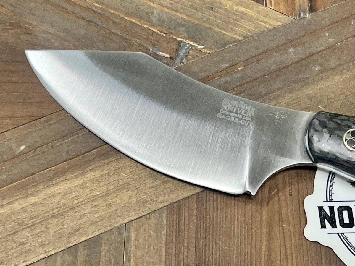 Bark River JX6 II MagnaCut Fixed Knife Carbon Fiber Blue Liners Mosaic Pins (USA) - NORTH RIVER OUTDOORS