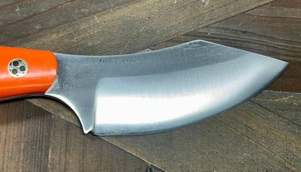 Bark River JX6 II MagnaCut Fixed Knife Orange G10 White Liners Mosaic Pins (USA) - NORTH RIVER OUTDOORS