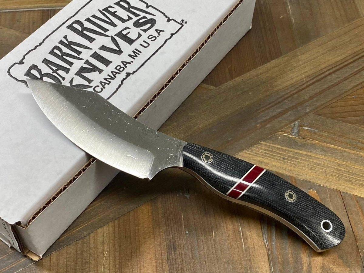 Bark River JX6 MagnaCut Black Canvas Micarta Bloody Basin Spacer Mosaic Pins (USA) - NORTH RIVER OUTDOORS