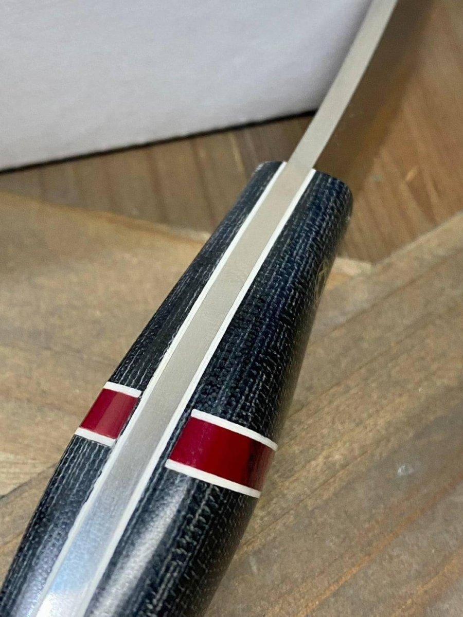 Bark River JX6 MagnaCut Black Canvas Micarta Bloody Basin Spacer Mosaic Pins (USA) - NORTH RIVER OUTDOORS