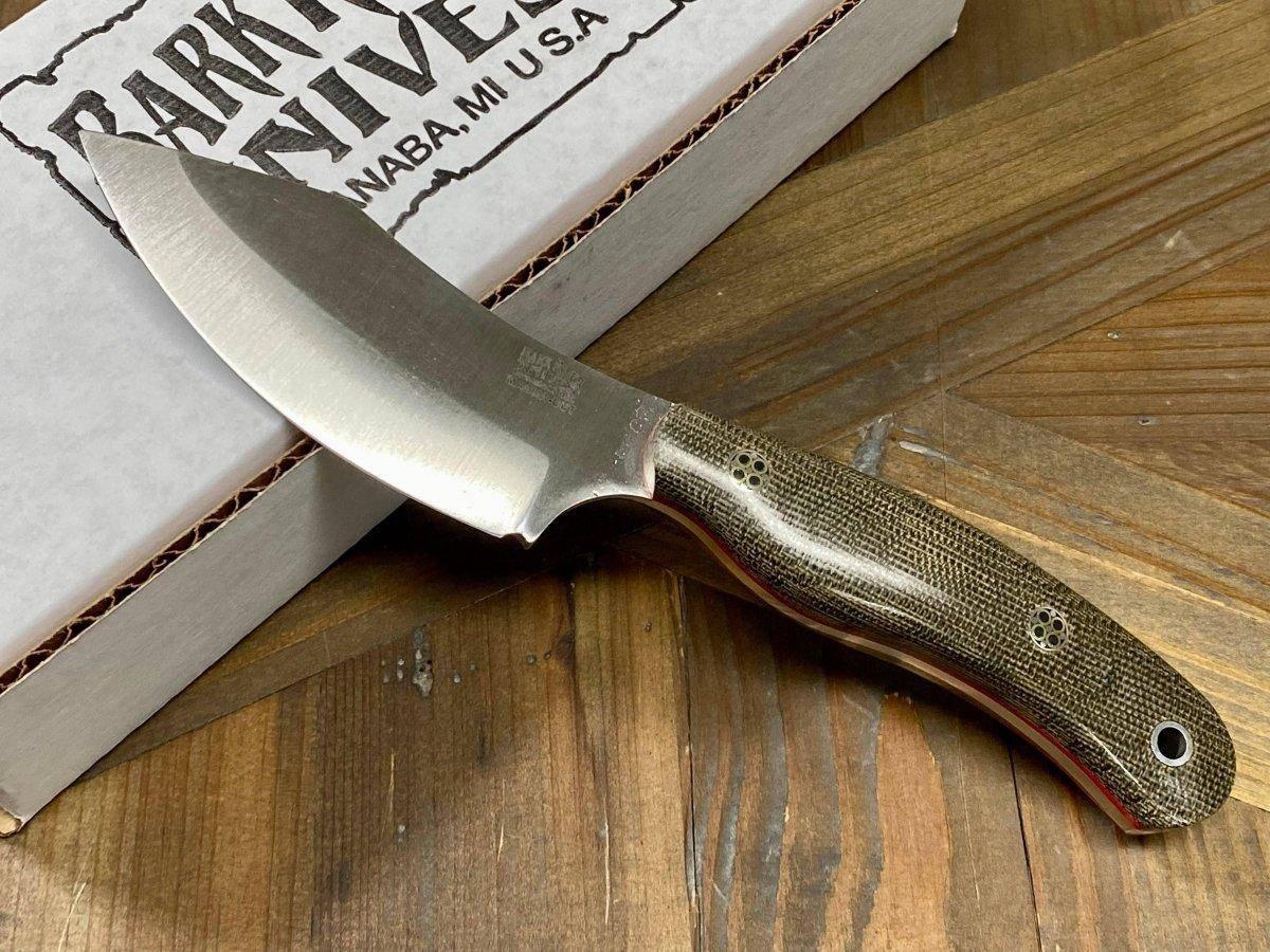 Bark River JX6 MagnaCut Green Canvas Micarta Red Liners Mosaic Pins (USA) - NORTH RIVER OUTDOORS