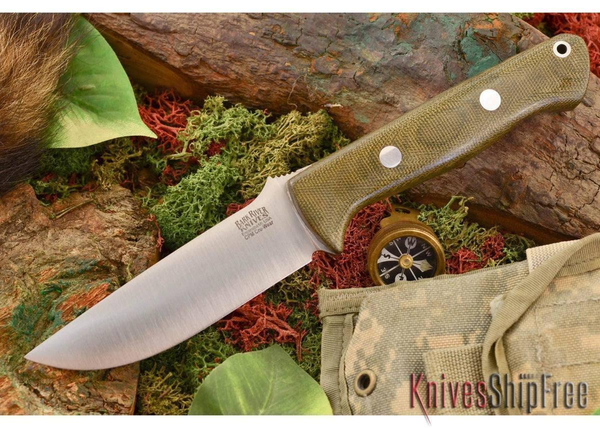 Bark River Knives: Bravo 1 LT CPM Cru-Wear Green - NORTH RIVER OUTDOORS