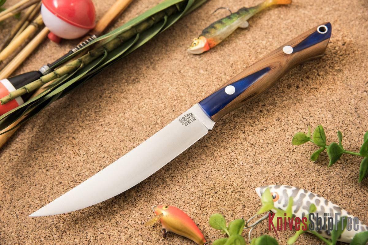 Bark River Knives: Kalahari Mini-Sportsman CPM 154 Blue Texas Fencepost - NORTH RIVER OUTDOORS