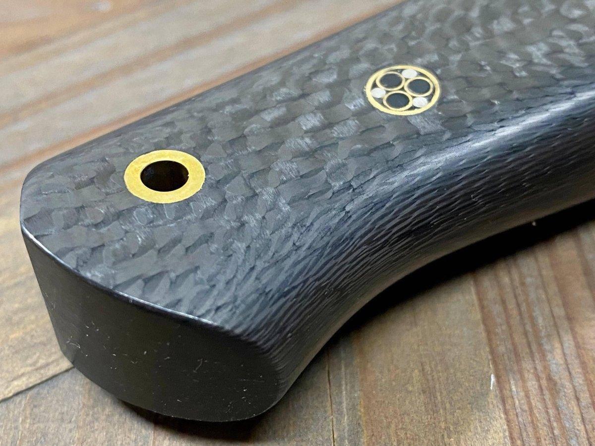 Bark River Matterhorn Fixed Blade CPM-S45VN Black Carbon Fiber Mosaic Pins - NORTH RIVER OUTDOORS