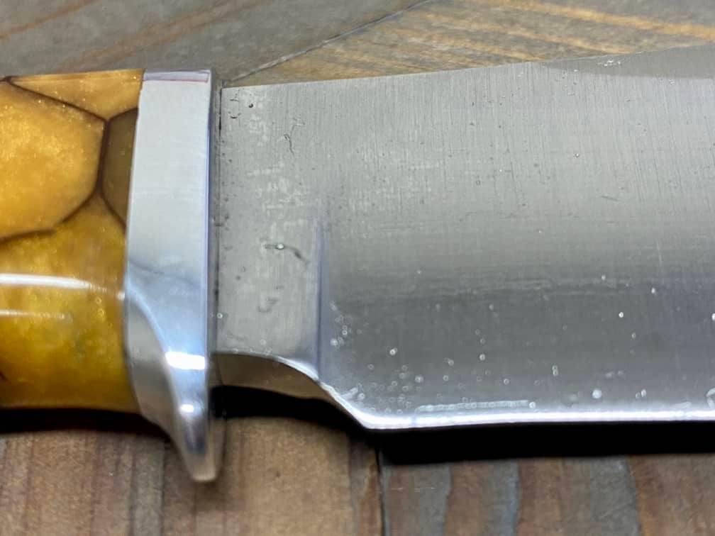 Bark River Matterhorn Fixed Blade Knife CPM-S45VN Amber Sea Dragon Scale - NORTH RIVER OUTDOORS