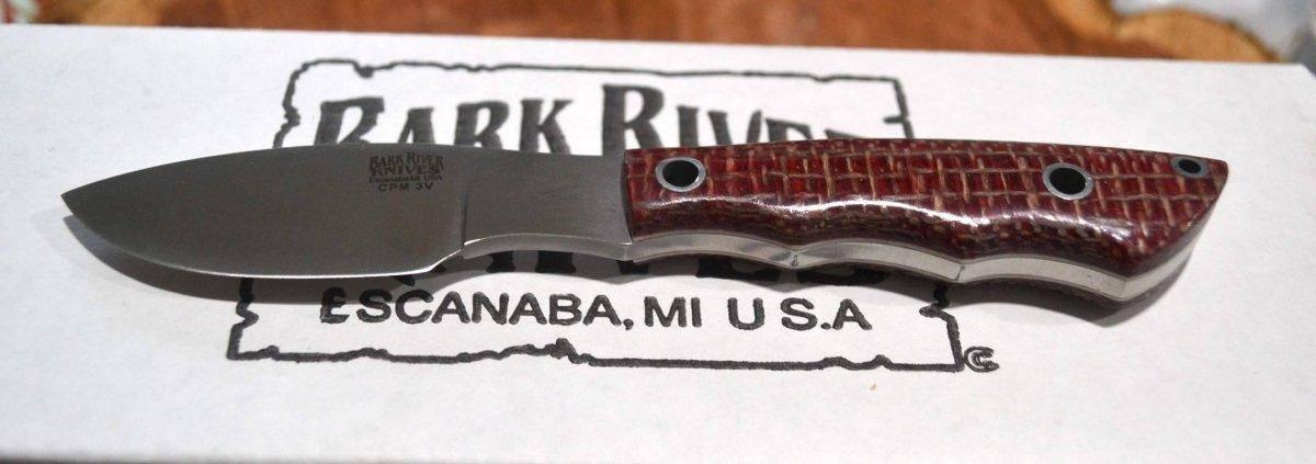 Bark River Mini Canadian CPM 3V Knife Micarta w/ White Liners (USA) - NORTH RIVER OUTDOORS