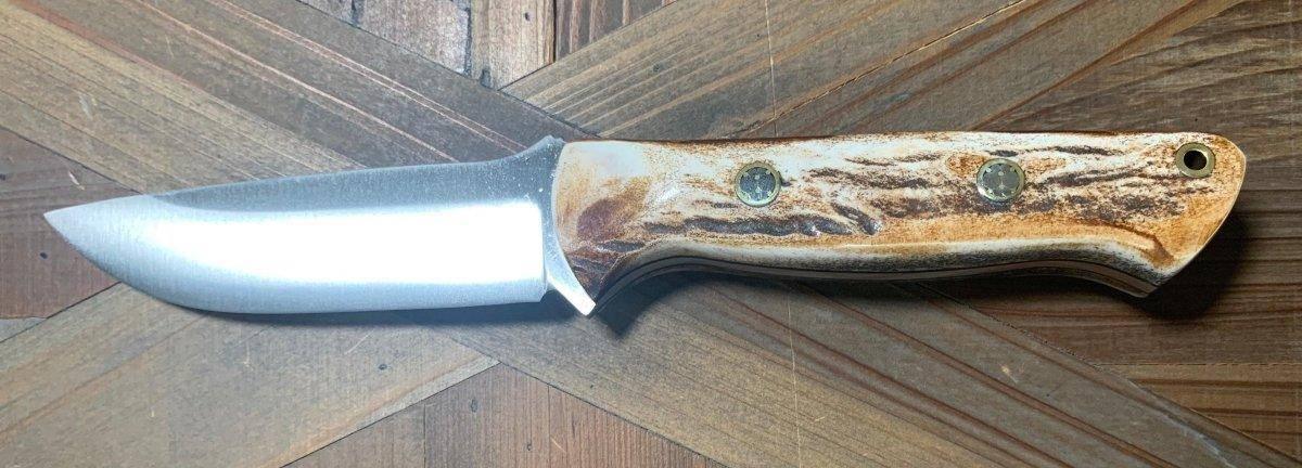 Bravo 1 LT MagnaCut Fixed Blade Elk Handles Black Liners Mosaic Pins (USA) - NORTH RIVER OUTDOORS