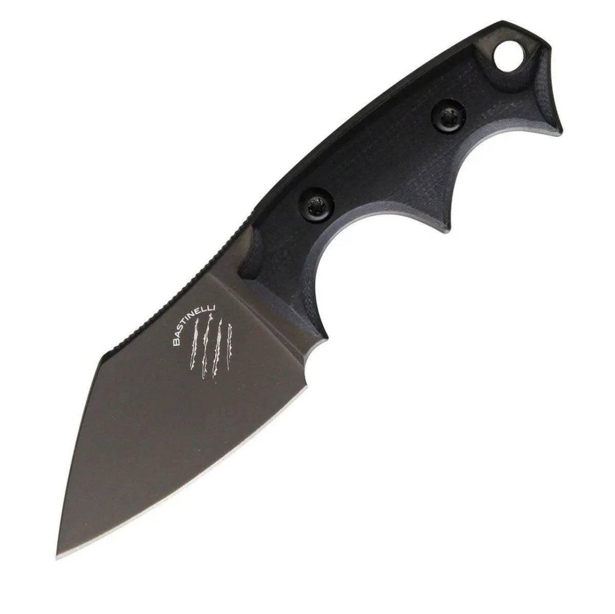 Bastinelli BB Drago Cutter V2 Fixed 2" Black PVD N690CO - NORTH RIVER OUTDOORS