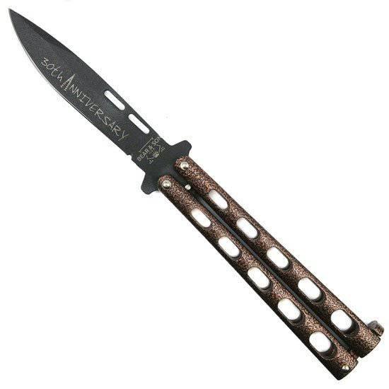 Bear & Son 30th Anniversary 115 Copper Vein Butterfly Knife (4.1") - NORTH RIVER OUTDOORS