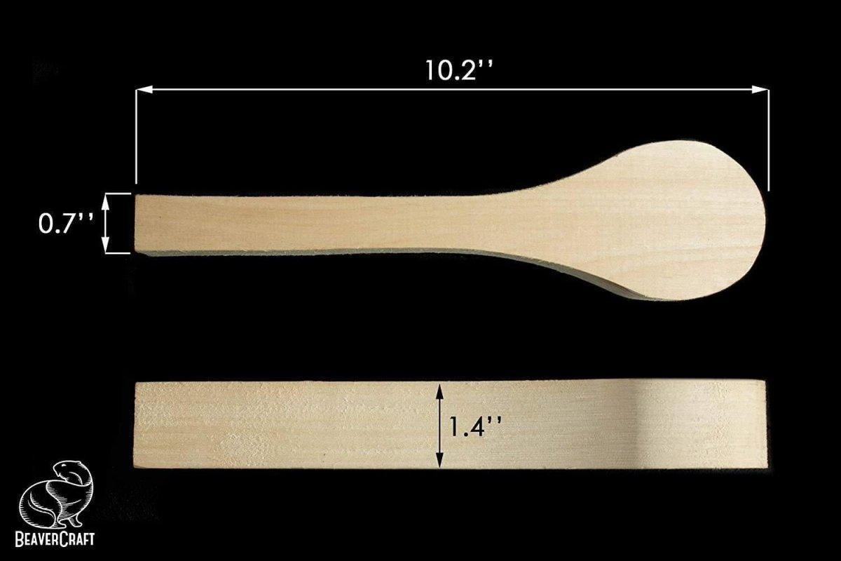 BeaverCraft Basswood Wood Carving Spoon Blank 10" x 2" x 1.4" Premium Wood - NORTH RIVER OUTDOORS