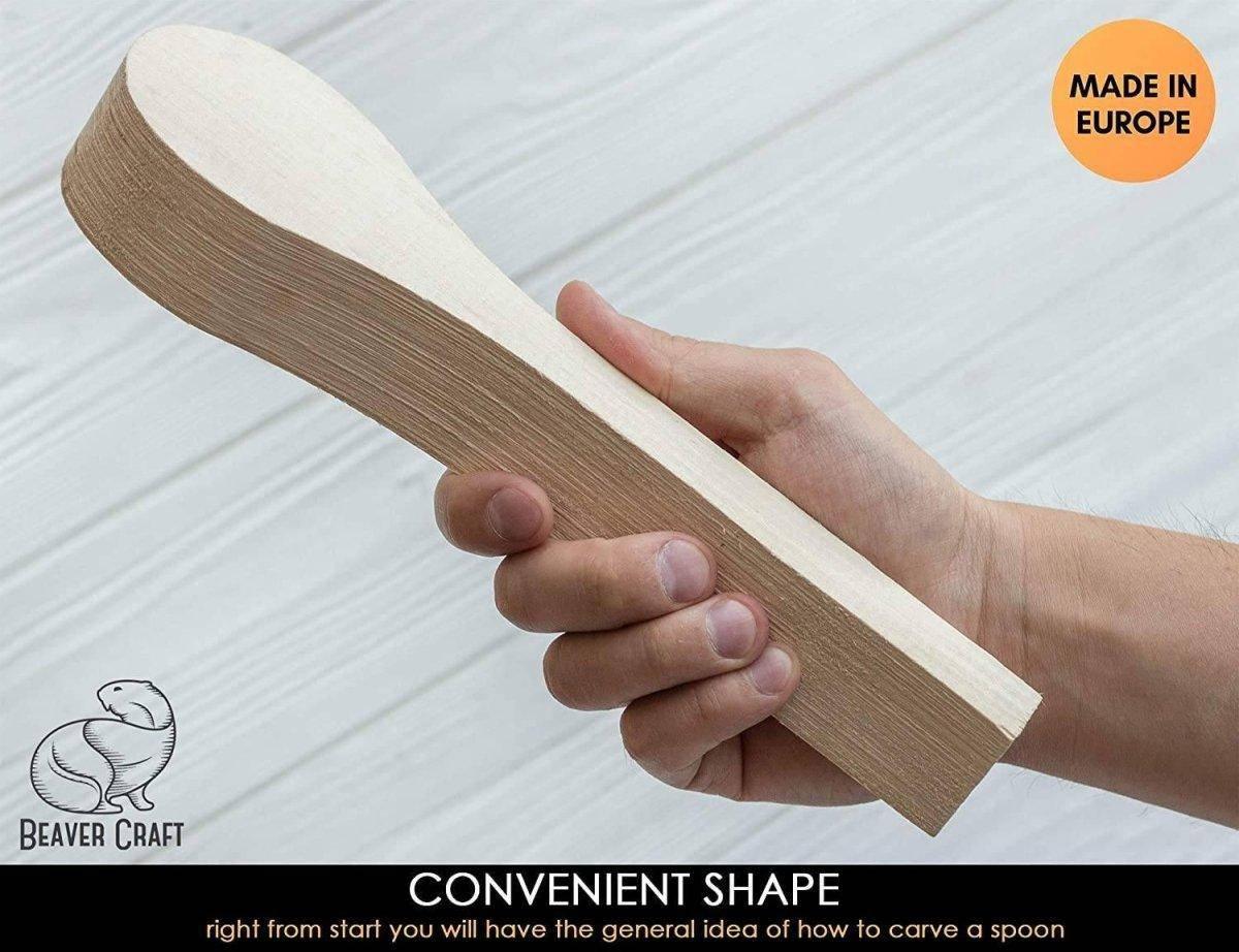 BeaverCraft Basswood Wood Carving Spoon Blank 10" x 2" x 1.4" Premium Wood - NORTH RIVER OUTDOORS
