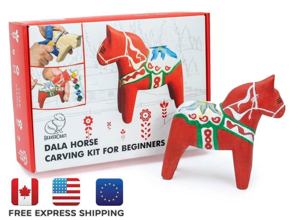 BeaverCraft DIY02 Dala Horse Carving Kit (Ukraine) - NORTH RIVER OUTDOORS